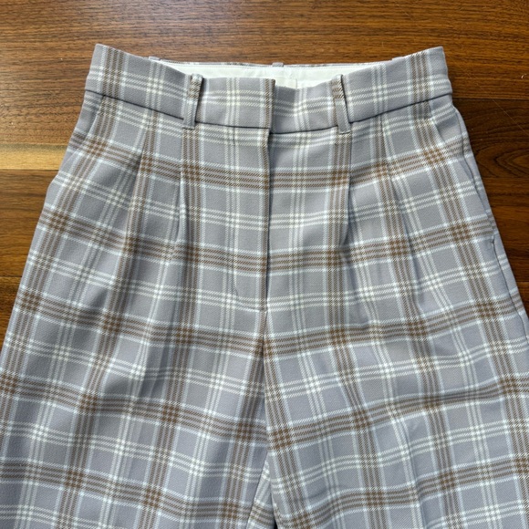 Aritzia Wilfred Effortless Plaid Trouser Pant Size 6 - Picture 4 of 10